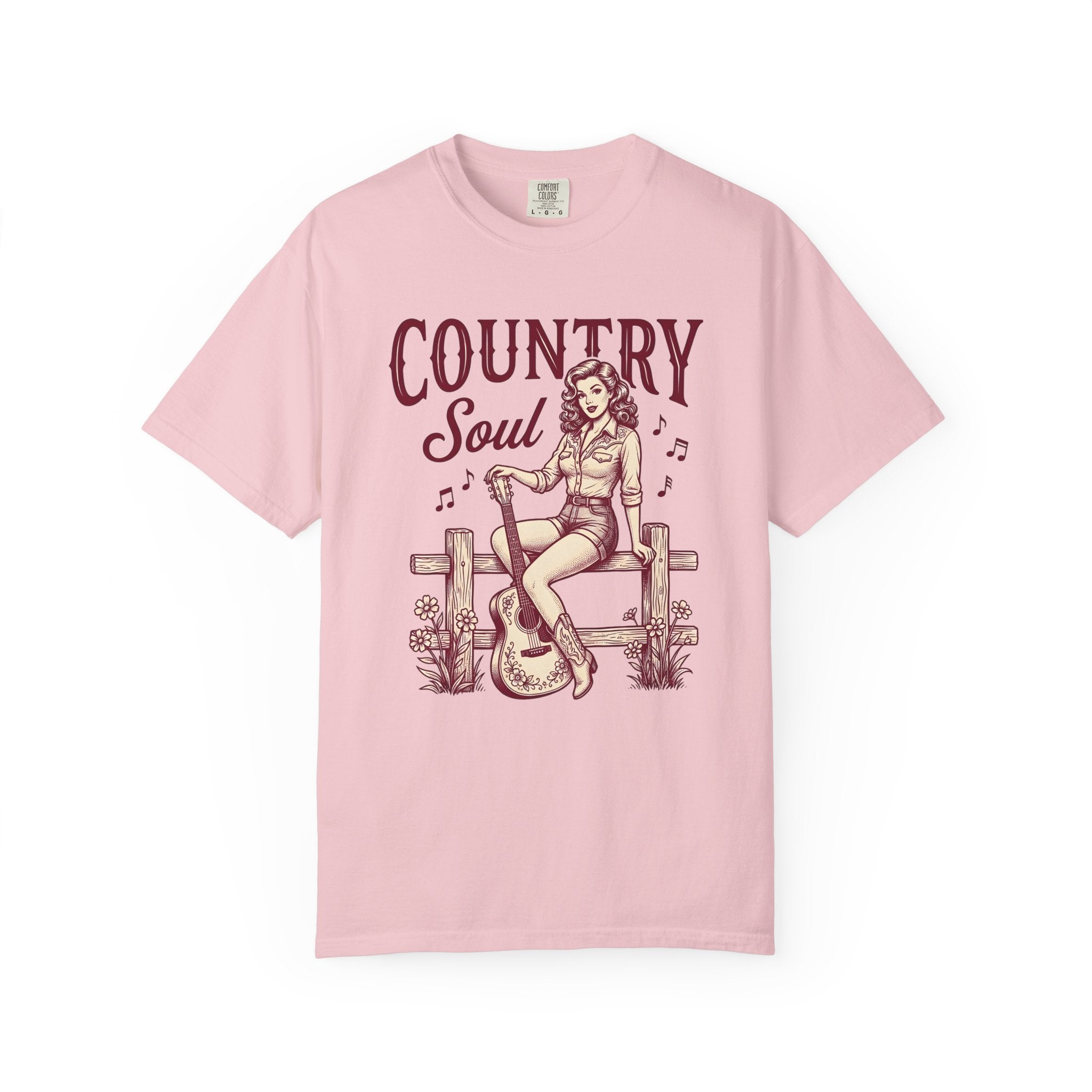 Cowgirl Guitar Shirt Cowgirl Band Gift Women Classic Tee Guitarist T-Shirt Cowboy Fan Vintage Tshirt Music Graphic Cartoon Petal Tshirt
