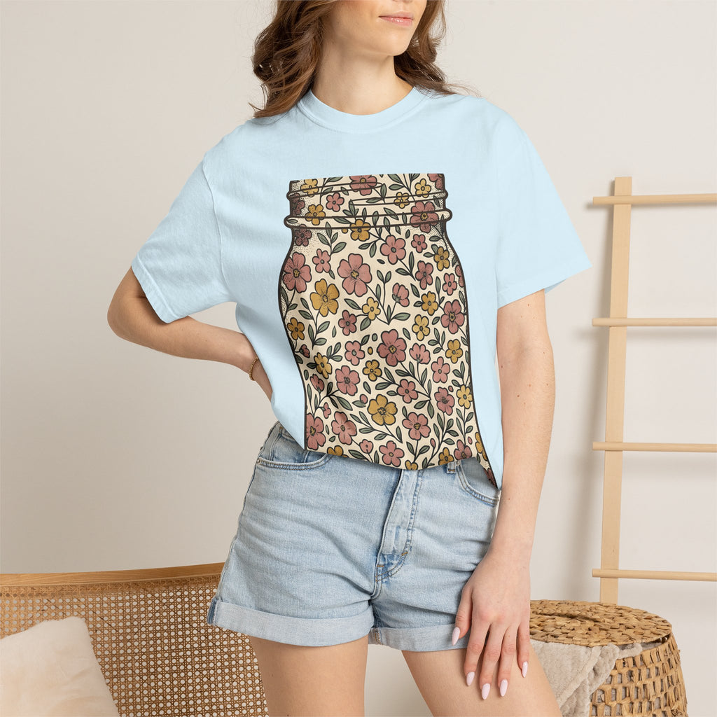 Flower Jar Shirt Easter Blossoms Gift Women Hippie Tee Vase T-Shirt Spring Fan Bohemian Tshirt Floral Graphic Retro Garden Flowers Tshirt