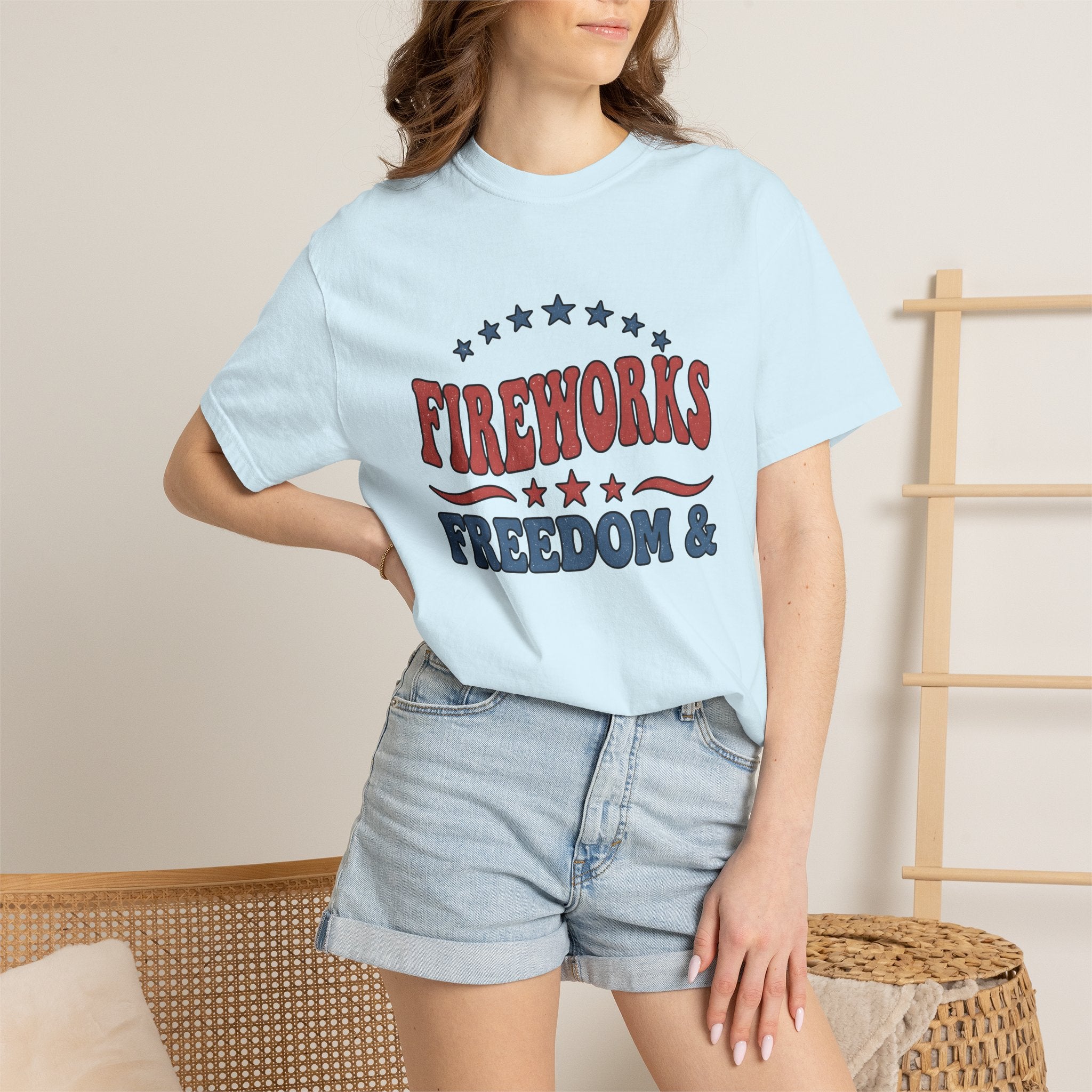 Patriotic Star Shapes Shirt America Festival Gift Women Grunge Tee Star Spangled T-Shirt American Fan Distressed Tshirt Carnival Graphic Old