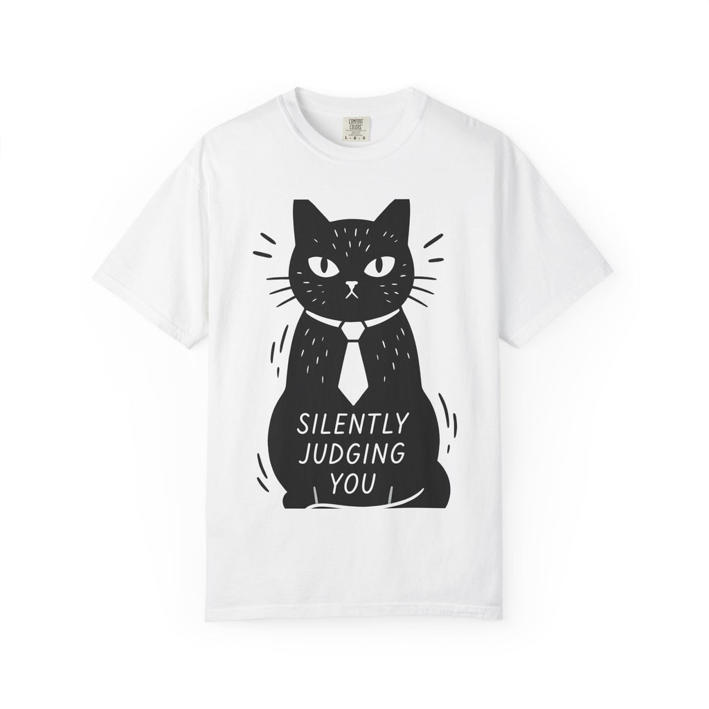 Black Cat Shirt Cat Jokes Gift Women Comic Tee Kitty T-Shirt Cat Fan Cartoon Tshirt Humor Graphic Simple Tie Tshirt