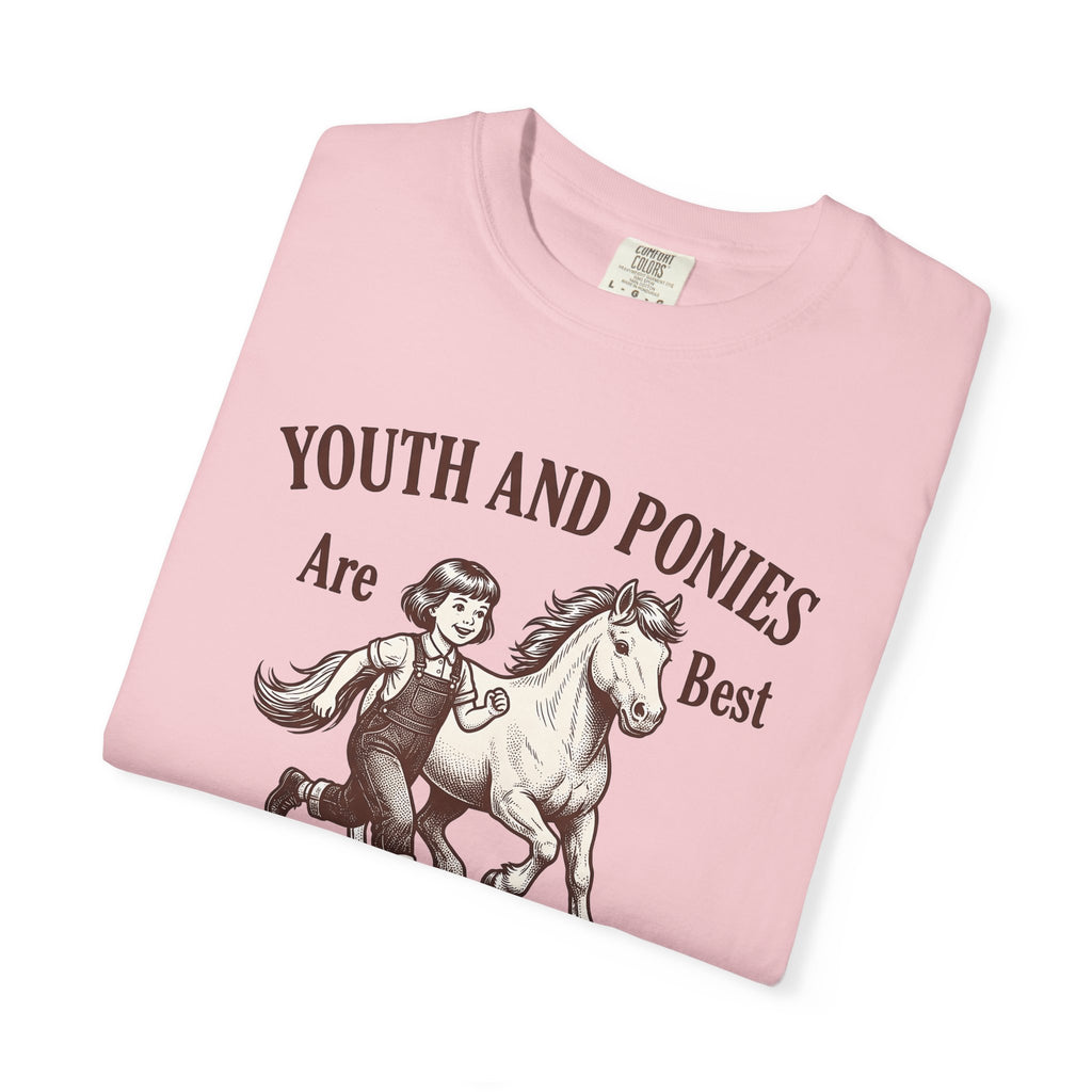 Child Pony Shirt Horse Farm Gift Women Vintage Tee Foal T-Shirt Equestrian Enthusiast Retro Tshirt Ranch Graphic Hand Drawn Overalls Tshirt