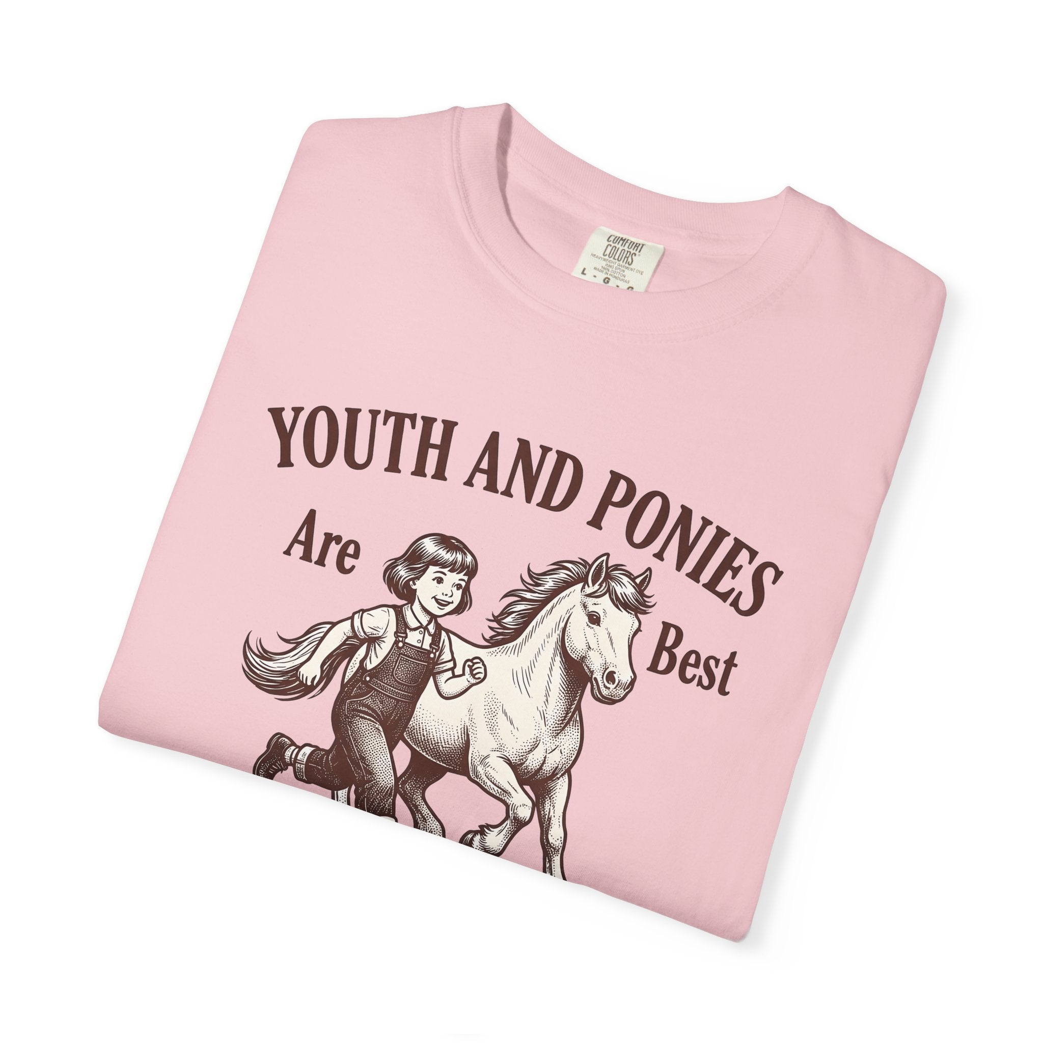Child Pony Shirt Horse Farm Gift Women Vintage Tee Foal T-Shirt Equestrian Enthusiast Retro Tshirt Ranch Graphic Hand Drawn Overalls Tshirt