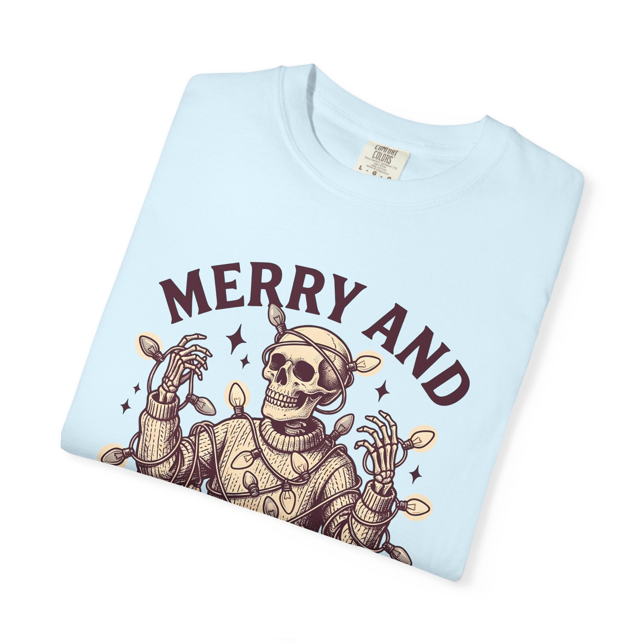 Skeleton Sweater Shirt Christmas Humor Gift Women Vintage Tee Knitwear T-Shirt Xmas Fan Retro Tshirt Funny Graphic Retro String Lights