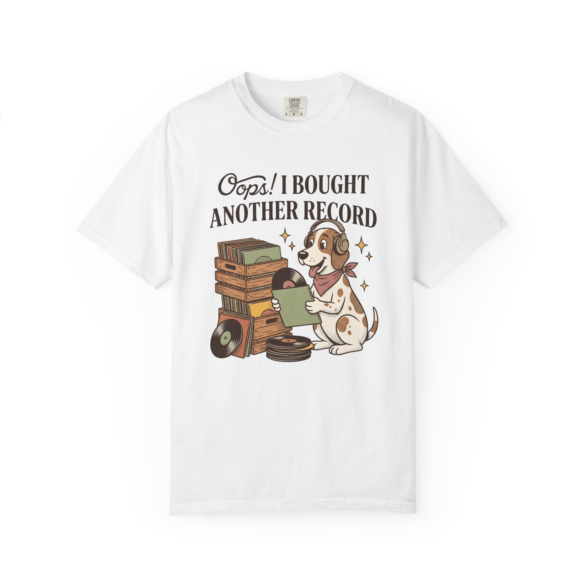 Dog Headphones Shirt Cute Music Gift Women Cartoon Tee Canine Headphones T-Shirt Adorable Fan Puppy Tshirt Music Graphic Vintage Vinyl