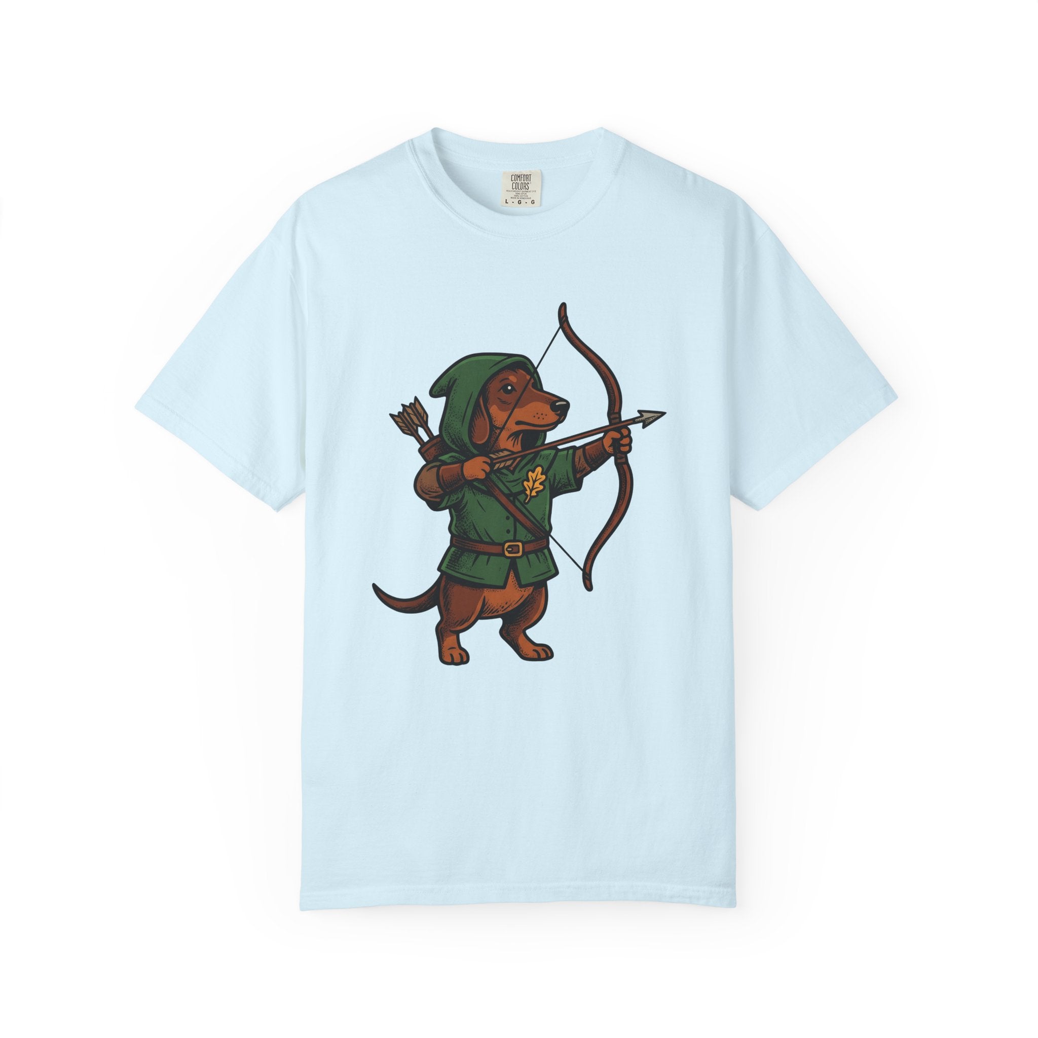 Dachshund Archer Shirt Dog Magic Gift Women Comic Tee Wiener Dog T-Shirt Dog Fan Cartoon Tshirt Magical Graphic Sketch Bow Tshirt