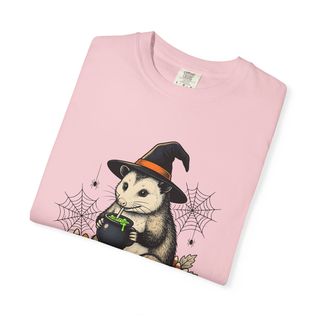 Opossum Magic Shirt Halloween Fauna Gift Women Sketch Tee Possum T-Shirt Spooky Fan Drawing Graphic Tshirt Line Art Autumn Candy Tshirt