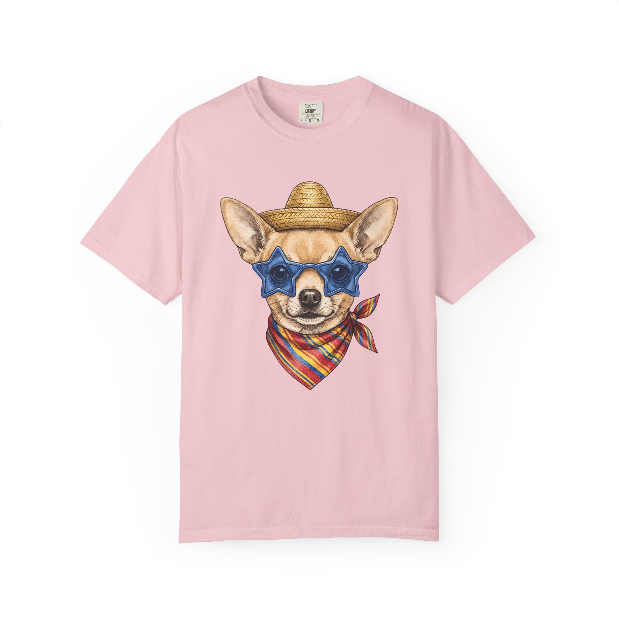Chihuahua Puppy Shirt Dog Clothing Gift Women Sketch Tee Puppy T-Shirt Dog Fan Pup Drawing Clothing Graphic Retro Star Glasses Tshirt