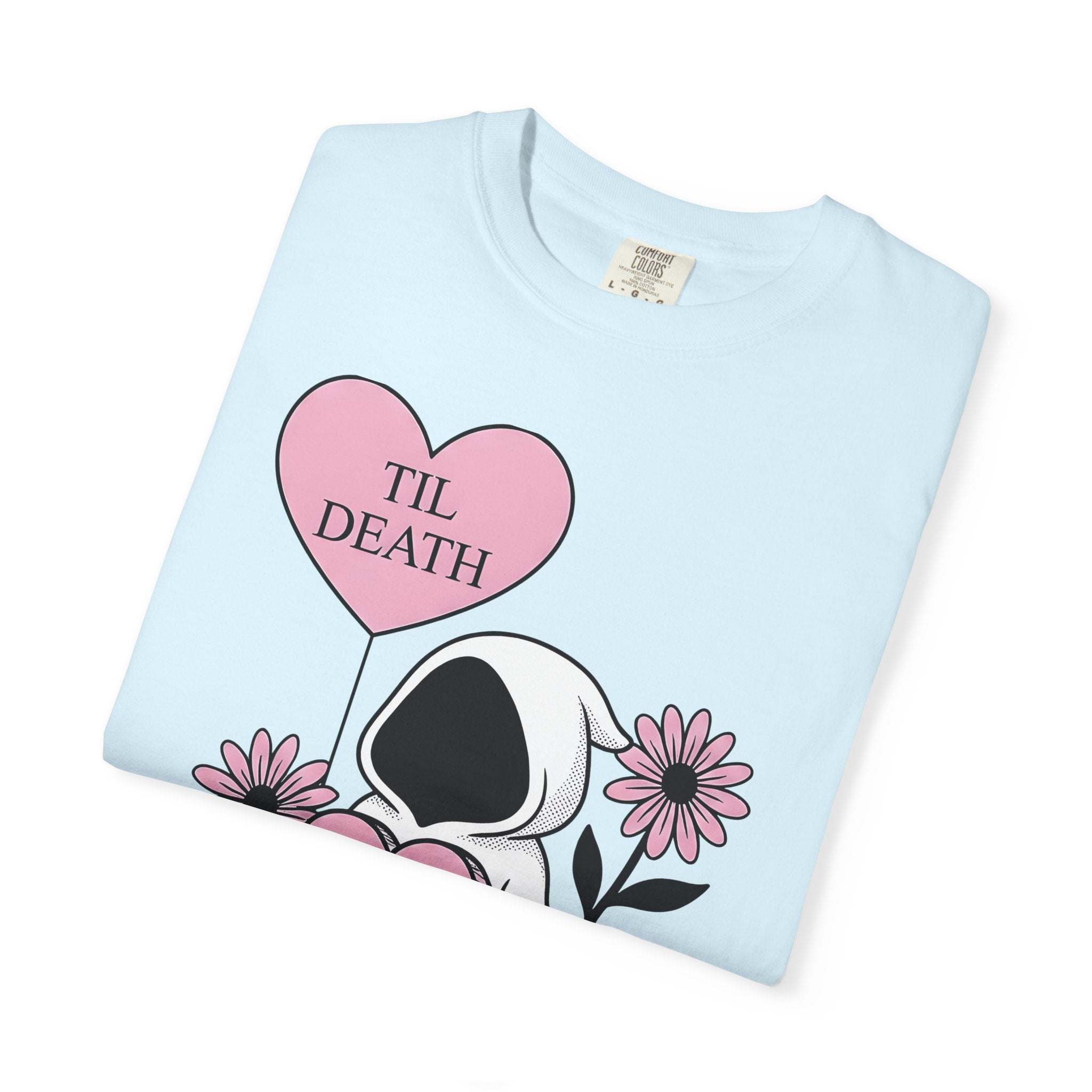 Skull Grim Shirt Halloween Macabre Gift Women Line Art Tee Skeleton T-Shirt Horror Fan Dark Art Tshirt Gothic Graphic Sketch Blooms Tshirt