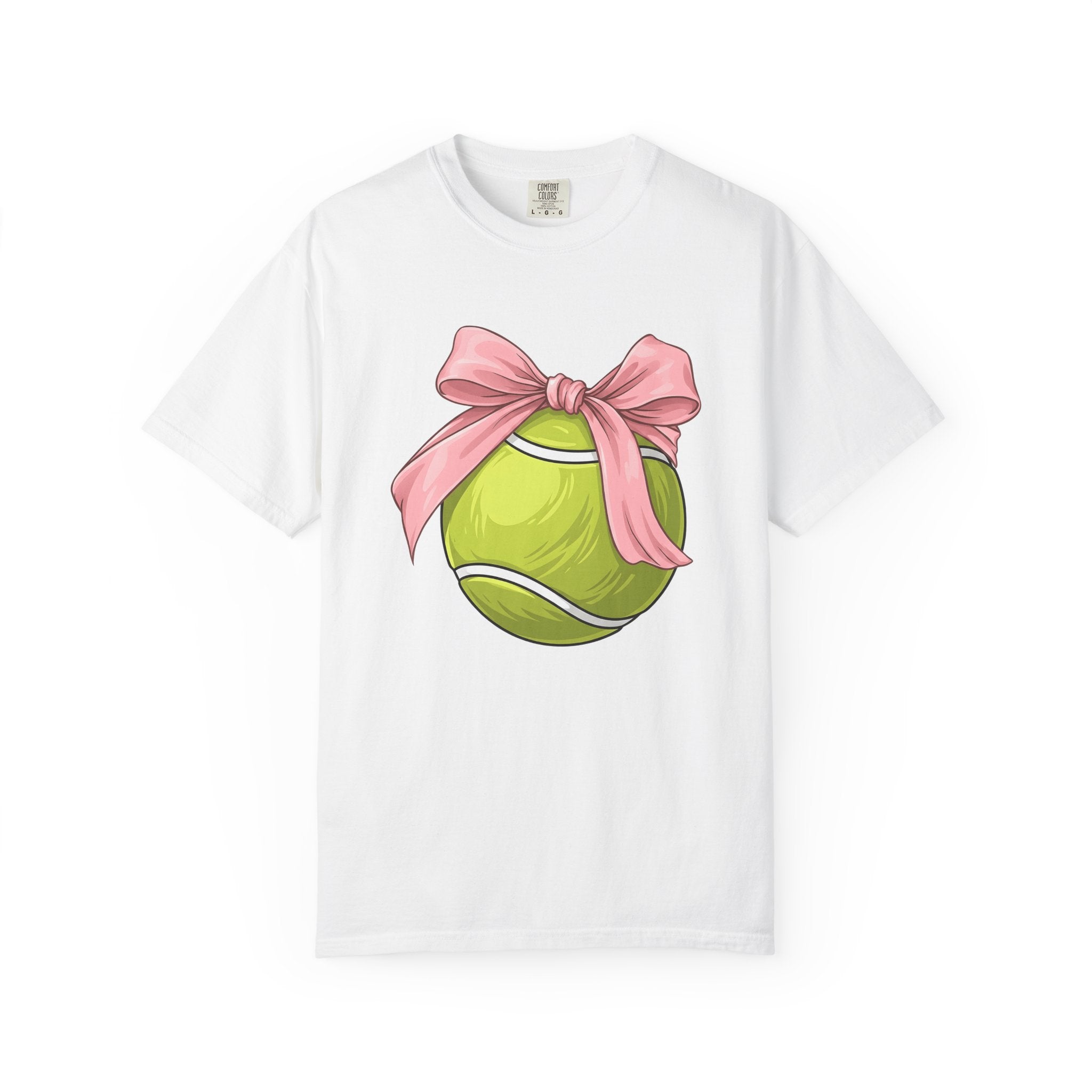 Tennis Ball Bow Shirt Moms Exercise Gift Women Anime Tee Tennis Bow T-Shirt Motherhood Fan Cartoon Tshirt Fitness Graphic Doodle Pink Bow