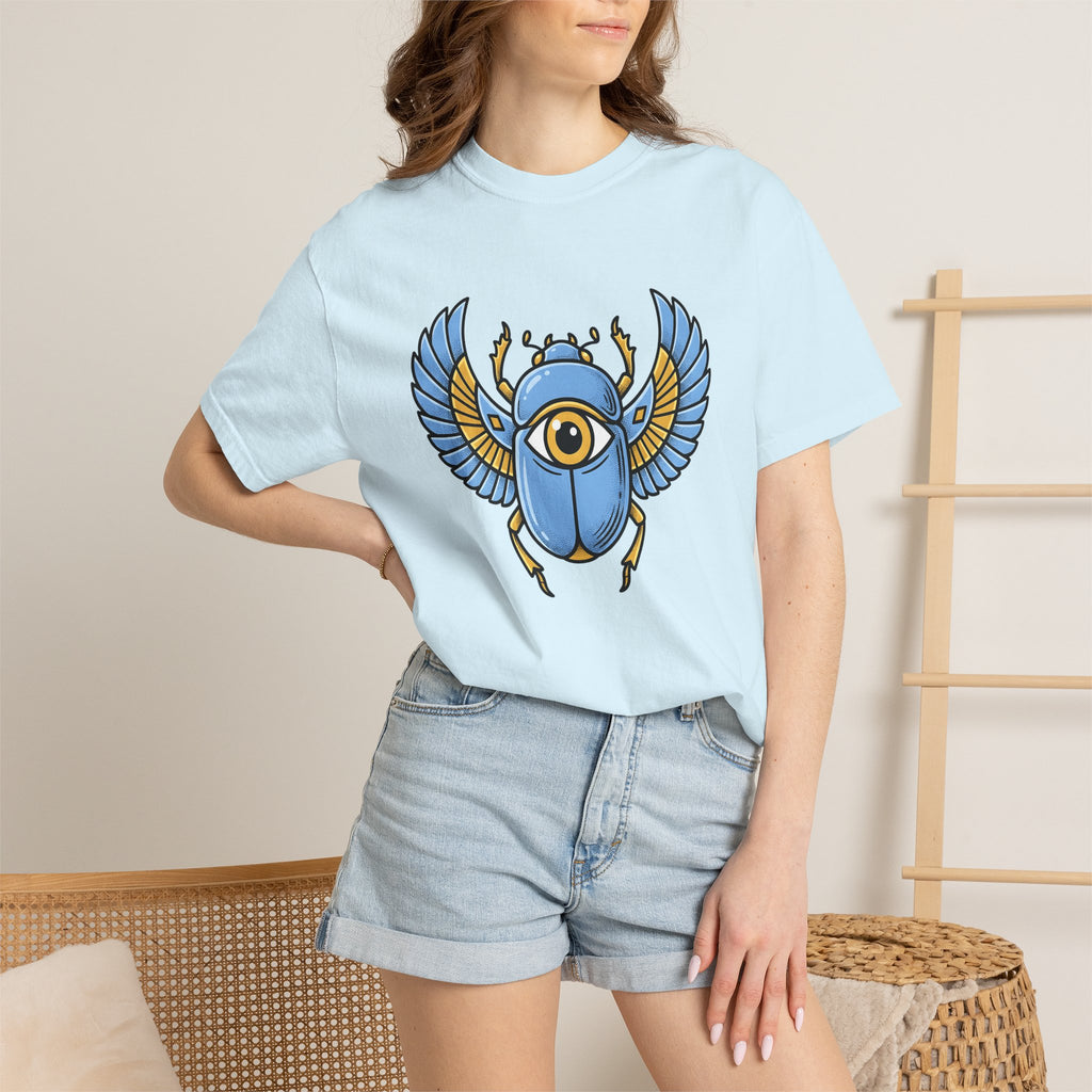 Beetle Shirt Boho Chic Occult Gift Women Line Art Tee Bug T-Shirt Bohemian Fan Minimalist Tshirt Mystic Graphic Hand Drawn Eye Tshirt