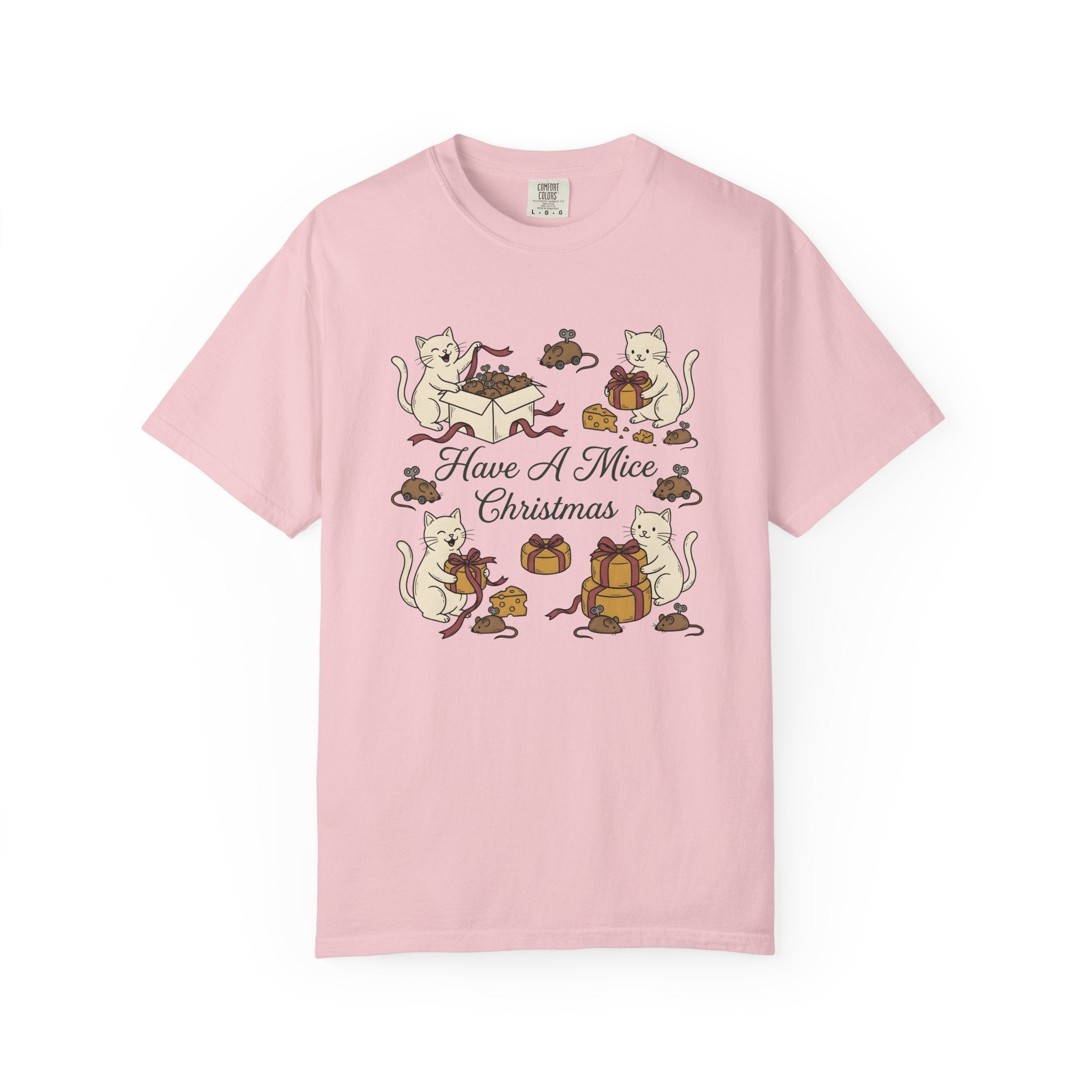 Cat Drawing Shirt Cat Winter Gift Women Cartoon Tee Kitten T-Shirt Cat Fan Feline Tshirt Frosty Graphic Doodle Gift Tshirt