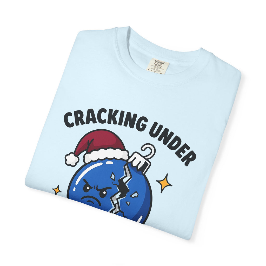 Irritated Bauble Shirt Christmas Gag Gift Women Caricature Tee Ornament T-Shirt Xmas Fan Cartoon Tshirt Prank Graphic Drawing Xmas Hat