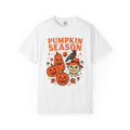 Carved Pumpkin Shirt Halloween Harvest Gift Women Animated Tee Gourd T-Shirt Horror Fan Cartoon Tshirt Autumn Graphic Hand Drawn Straw