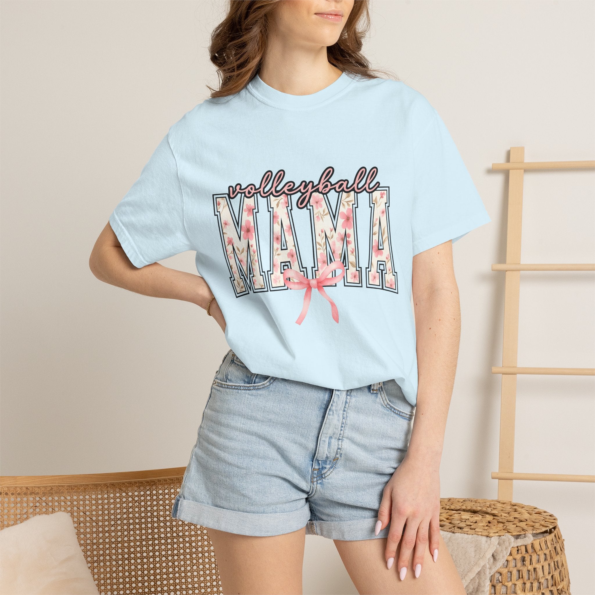 Floral Varsity Letters Shirt Moms Recreation Gift Women Chic Tee Letterman T-Shirt Mom Fan Retro Tshirt Outdoor Graphic Nostalgic Pink Tie