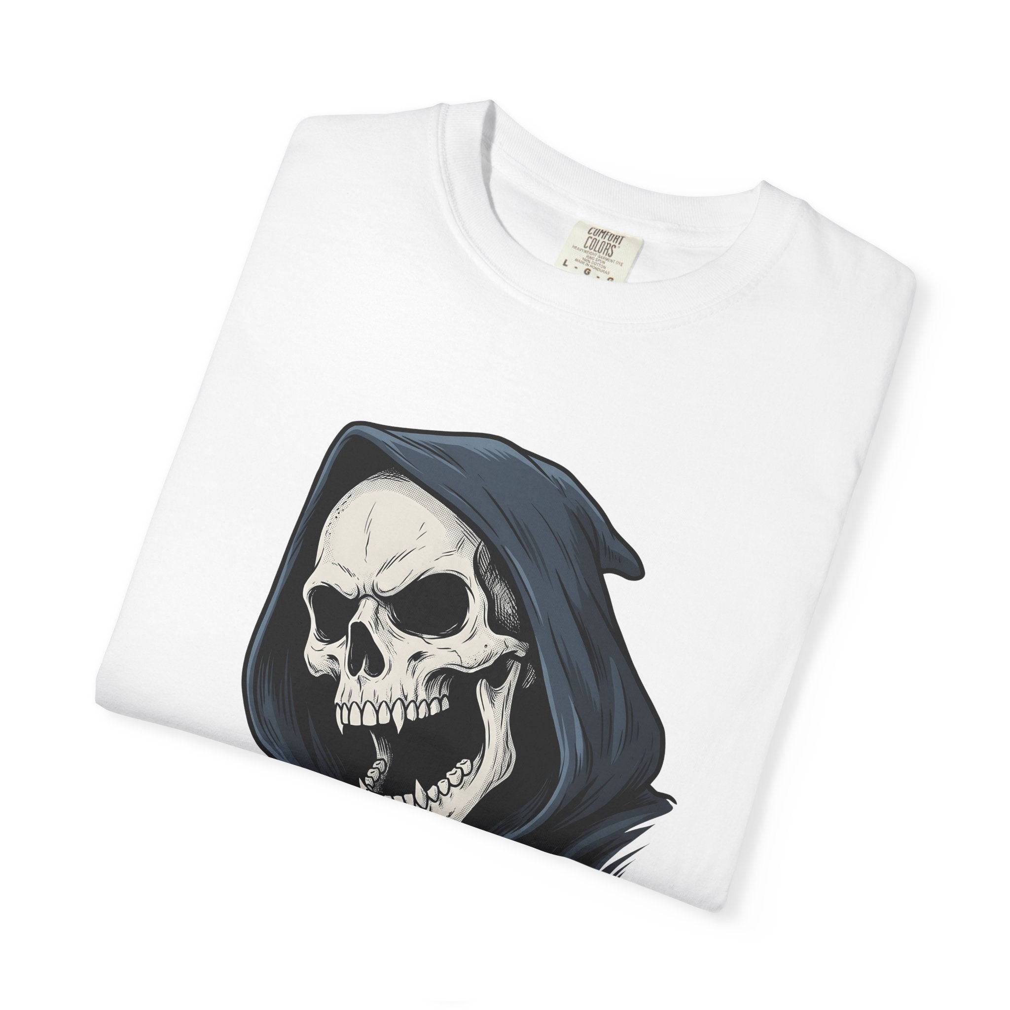 Grim Reaper Shirt Halloween Spooky Gift Women Tattoo Style Tee Death Harvester T-Shirt Horror Fan Dark Art Tshirt Creepy Graphic Gothic