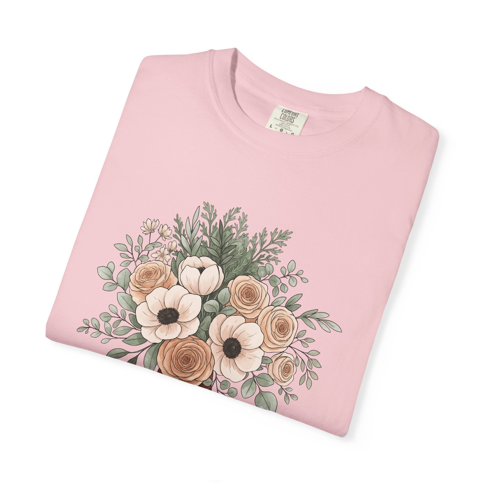 Carrot Flower Bouquet Shirt Easter Bouquet Gift Women Painting Tee Flower Arrangement T-Shirt Spring Fan Floral Art Tshirt Floral Graphic