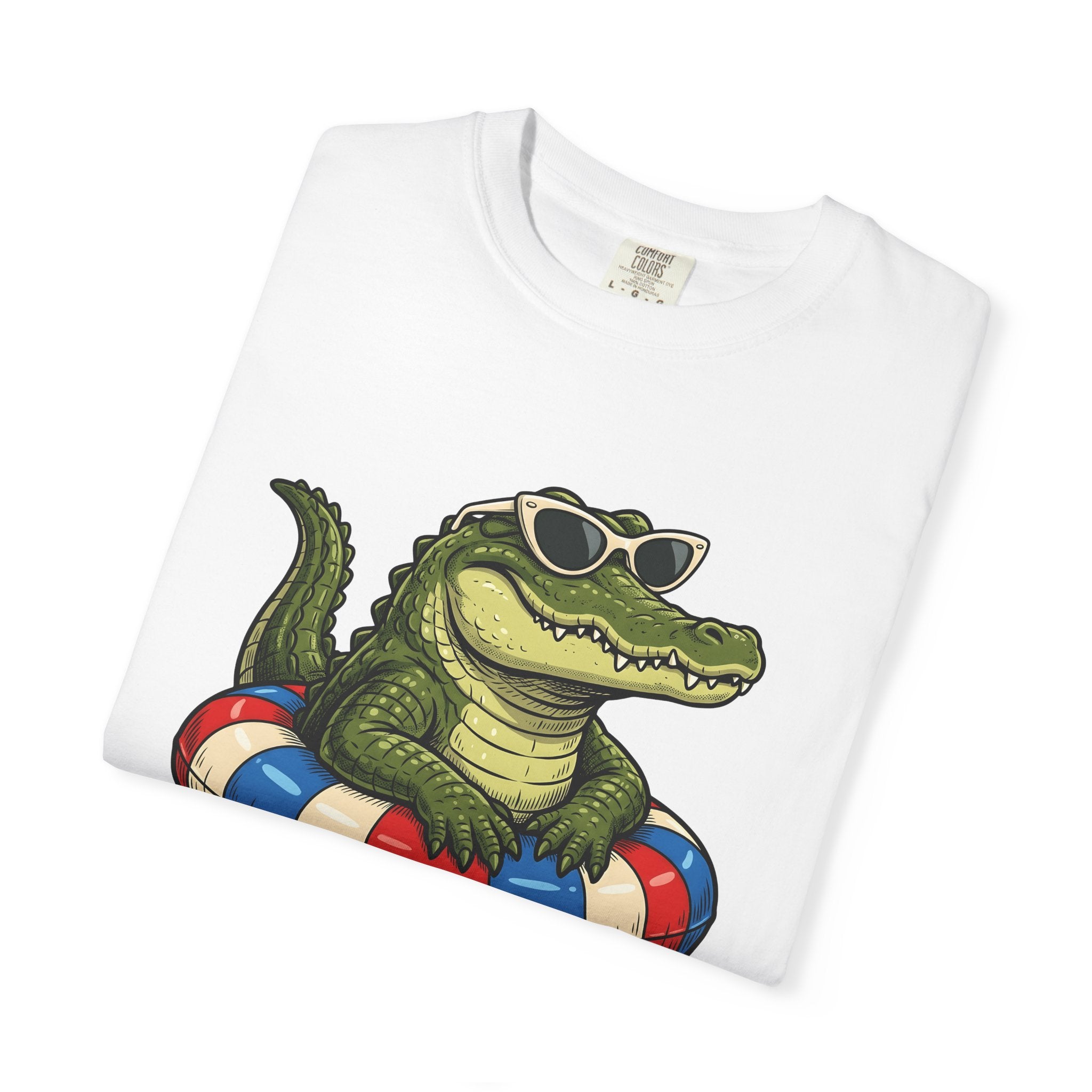 Alligator Sunglasses Shirt Animals Summer Gift Women Cartoon Tee Gators T-Shirt Wildlife Fan Crocodile Tshirt Vacation Graphic Retro Pool