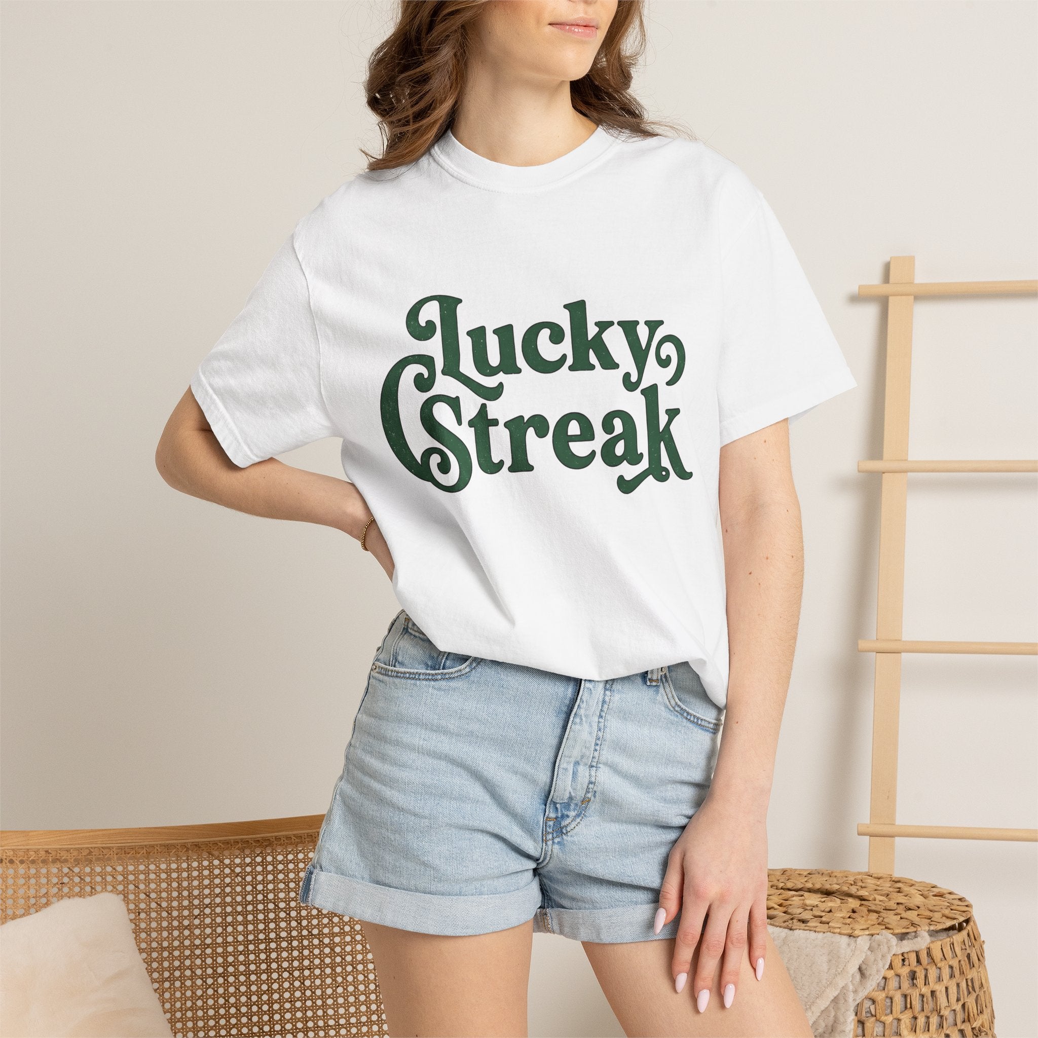 Lucky Quote Shirt St Patrick's Day Event Gift Women Antique Tee Fortune T-Shirt Shamrock Fan Vintage Tshirt Party Graphic Midcentury