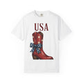 Western Boot Shirt America Cowboy Gift Women Retro Tee Boot T-Shirt American Fan Cowboy Graphic Vintage Sketch Tshirt Sketch Sheriff Star