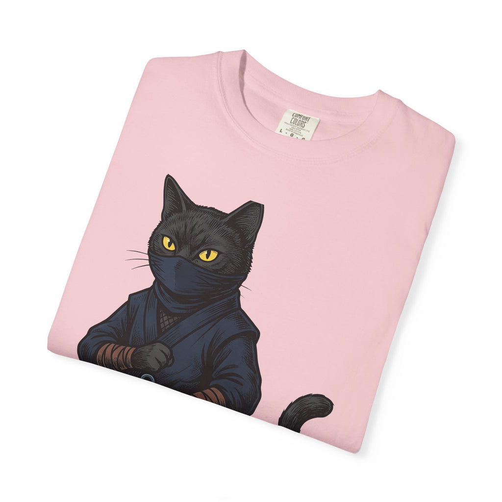 Stealth Cat Shirt Cat Joke Gift Women Comic Tee Cat T-Shirt Cat Fan Cartoon Tshirt Pun Graphic Retro Knife Tshirt