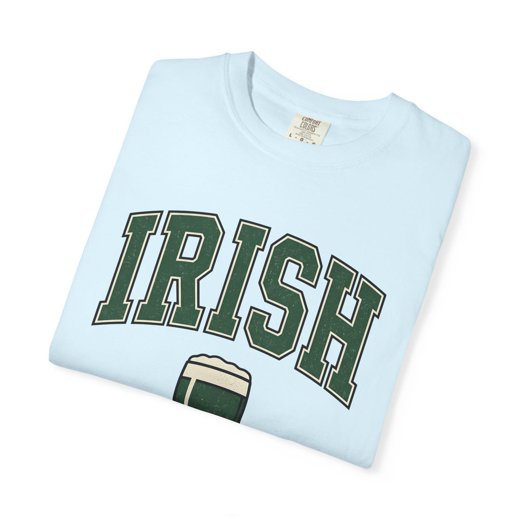 Pint Glass Shirt St Patrick's Day Liquor Gift Women Hand Drawn Tee Beer Glass T-Shirt Shamrock Fan Illustrated Tshirt Cocktail Graphic