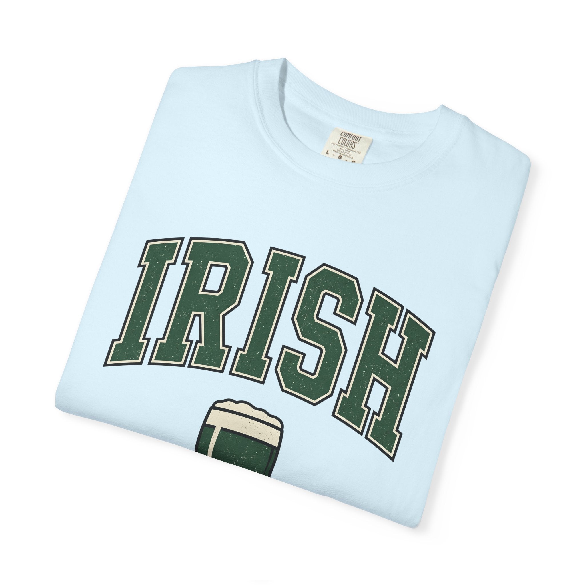 Pint Glass Shirt St Patrick's Day Liquor Gift Women Hand Drawn Tee Beer Glass T-Shirt Shamrock Fan Illustrated Tshirt Cocktail Graphic