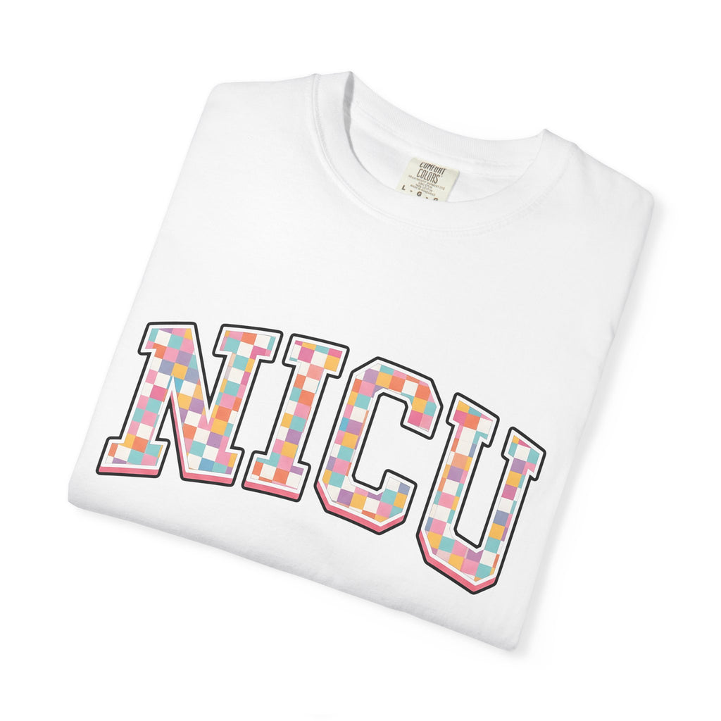 Block Lettering Design Shirt Nurses Clinic Gift Women Thick Tee Typography T-Shirt Nurse Enthusiast Bold Tshirt Medical Graphic Old School