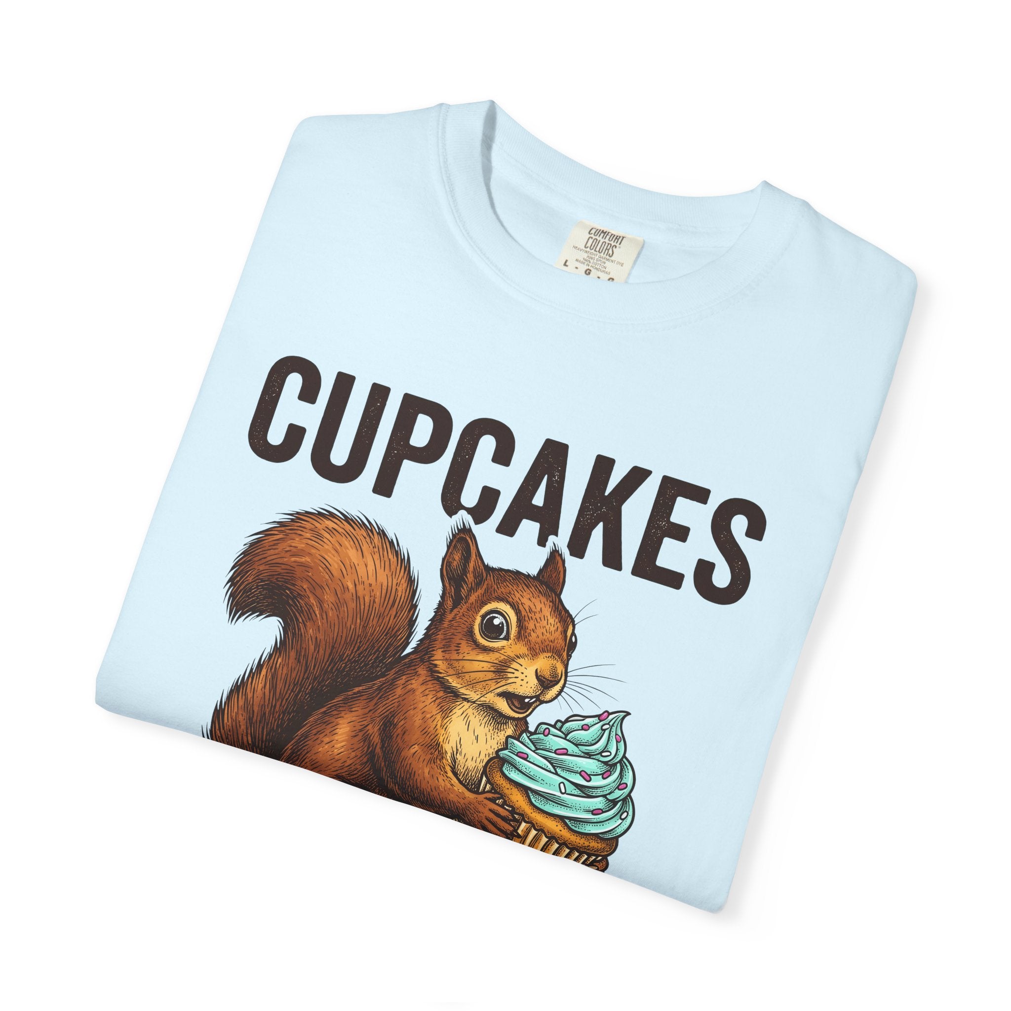 Squirrel Pastry Shirt Desserts Creature Gift Women Hand Drawn Tee Pastry T-Shirt Dessert Fan Illustrated Tshirt Animal Graphic Cartoon