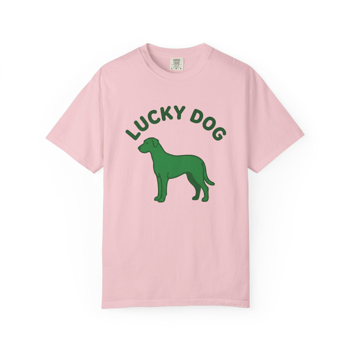 Shamrock Dog Shirt St Patrick's Day Creature Unisex Gift Flat Graphic Tee Lucky