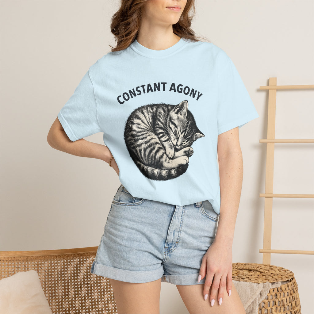 Sleeping Kitten Shirt Cat Pet Gift Women Sketch Tee Kitten T-Shirt Cat Fan Drawing Graphic Pet Design Retro Pattern Tshirt