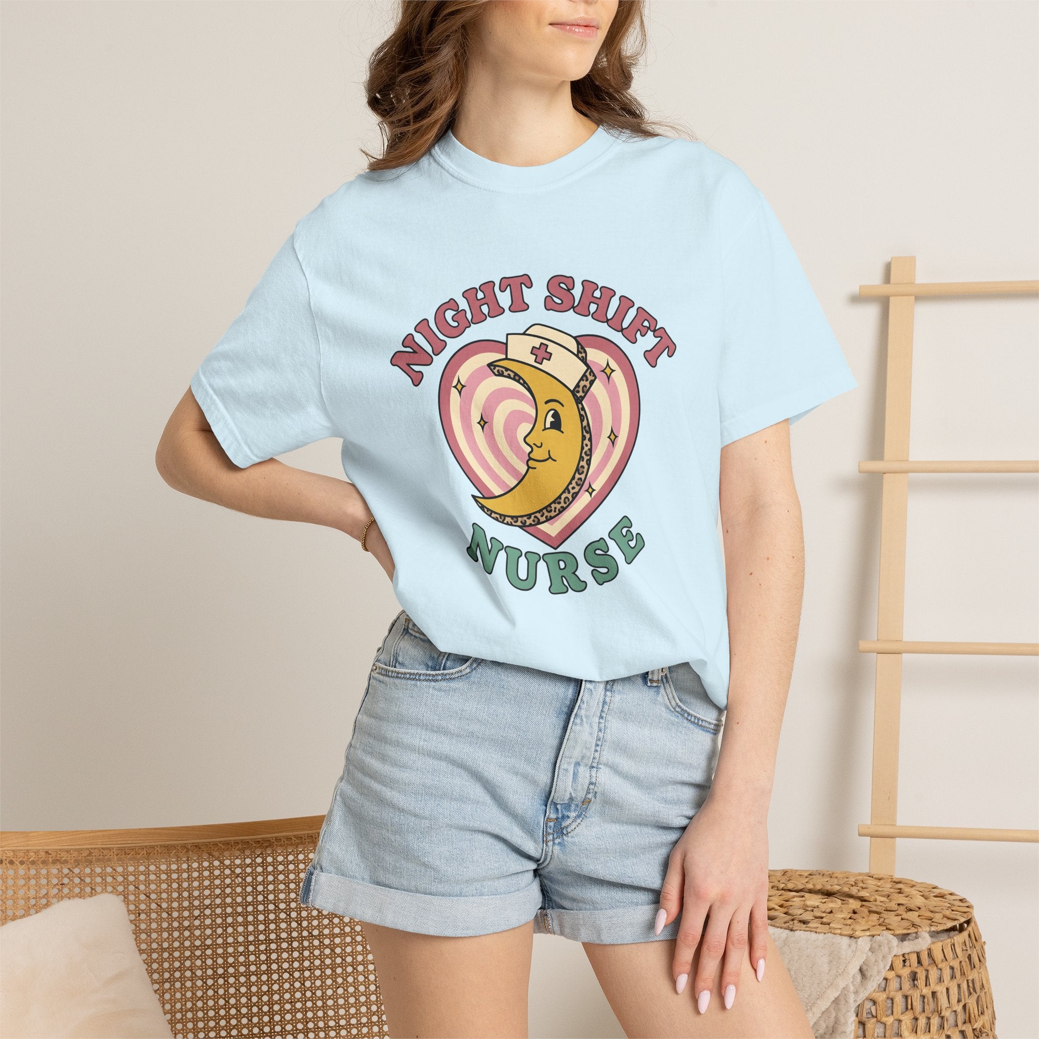 Moon Caregiver Shirt Nurse Gratitude Gift Women Comic Tee Lunar Caregiver T-Shirt Nursing Enthusiast Cartoon Tshirt Appreciation Graphic