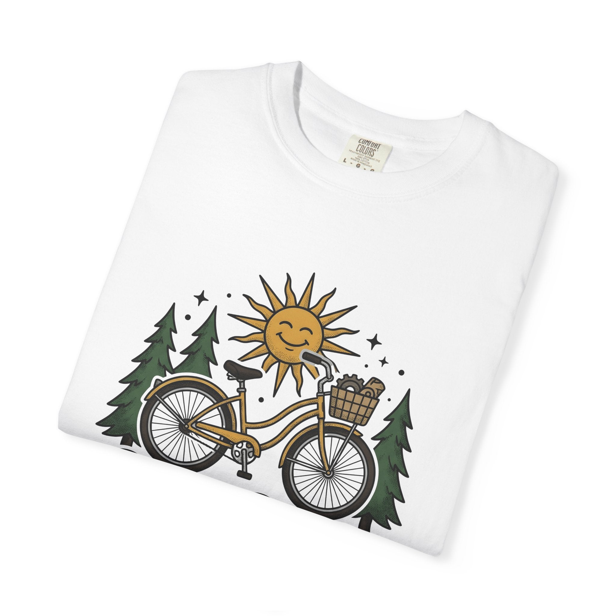 Bicycle Art Shirt Cycling Hiking Gift Women Tribal Tee Bike T-Shirt Cyclist Enthusiast Ethnic Tshirt Trekker Graphic Old School Sunlight