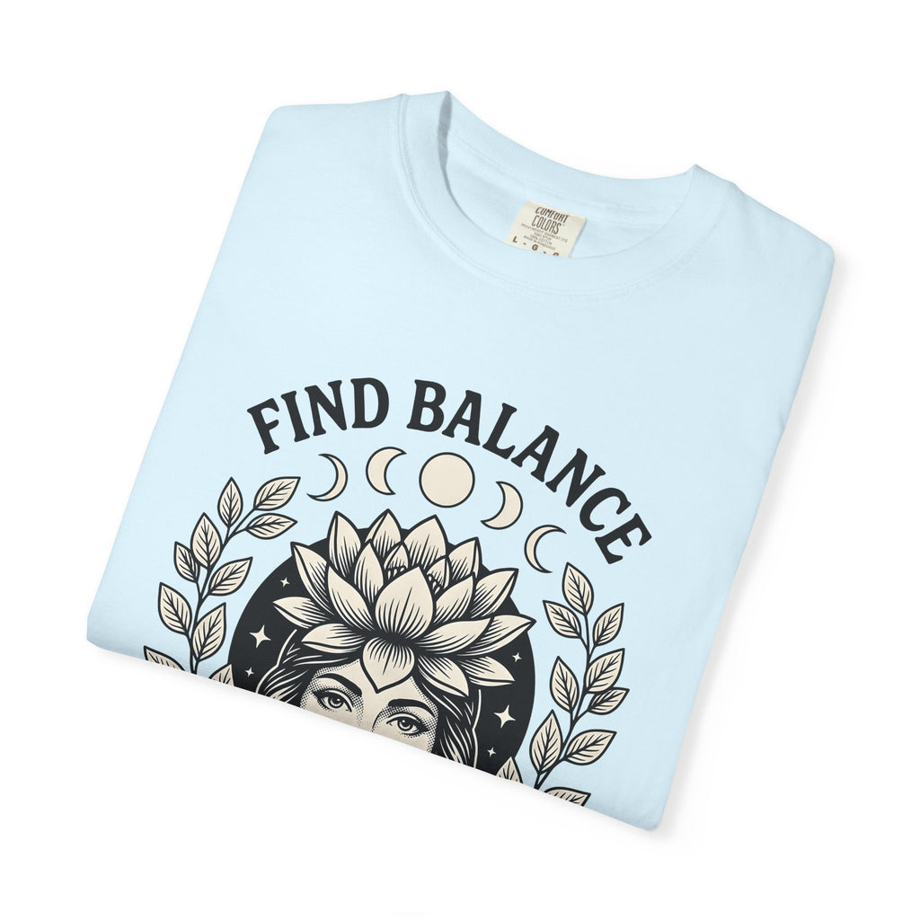 Lotus Bloom Girl Shirt Yoga Wellness Gift Women Earthy Tee Lotus Flower T-Shirt Yogini Enthusiast Bohemian Tshirt Self Care Graphic Rustic