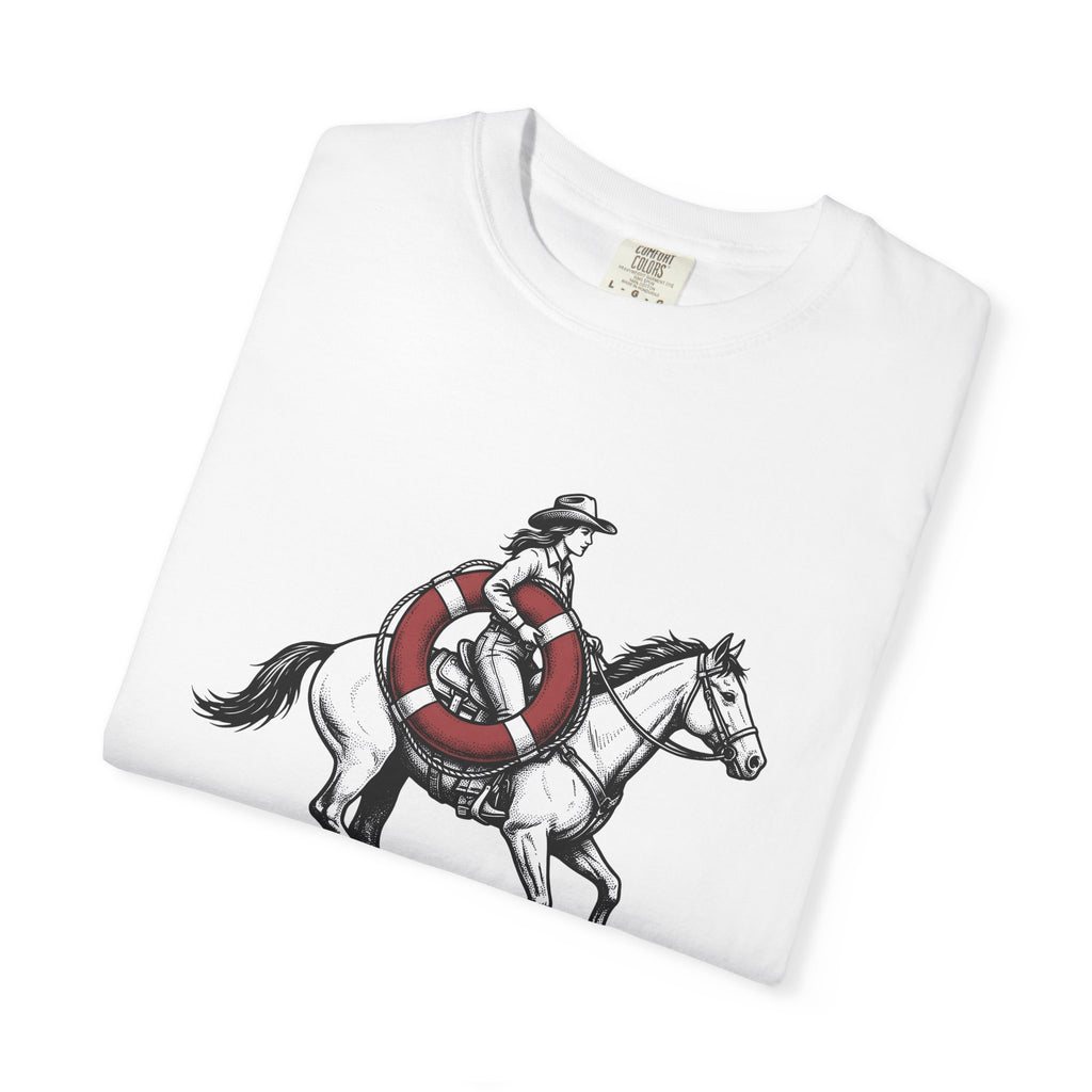 Cowgirl Horse Shirt Cowgirl Western Gift Women Tattoo Style Tee Horseback T-Shirt Cowgirl Fan Ink Tshirt Rodeo Graphic Vintage Lifebuoy