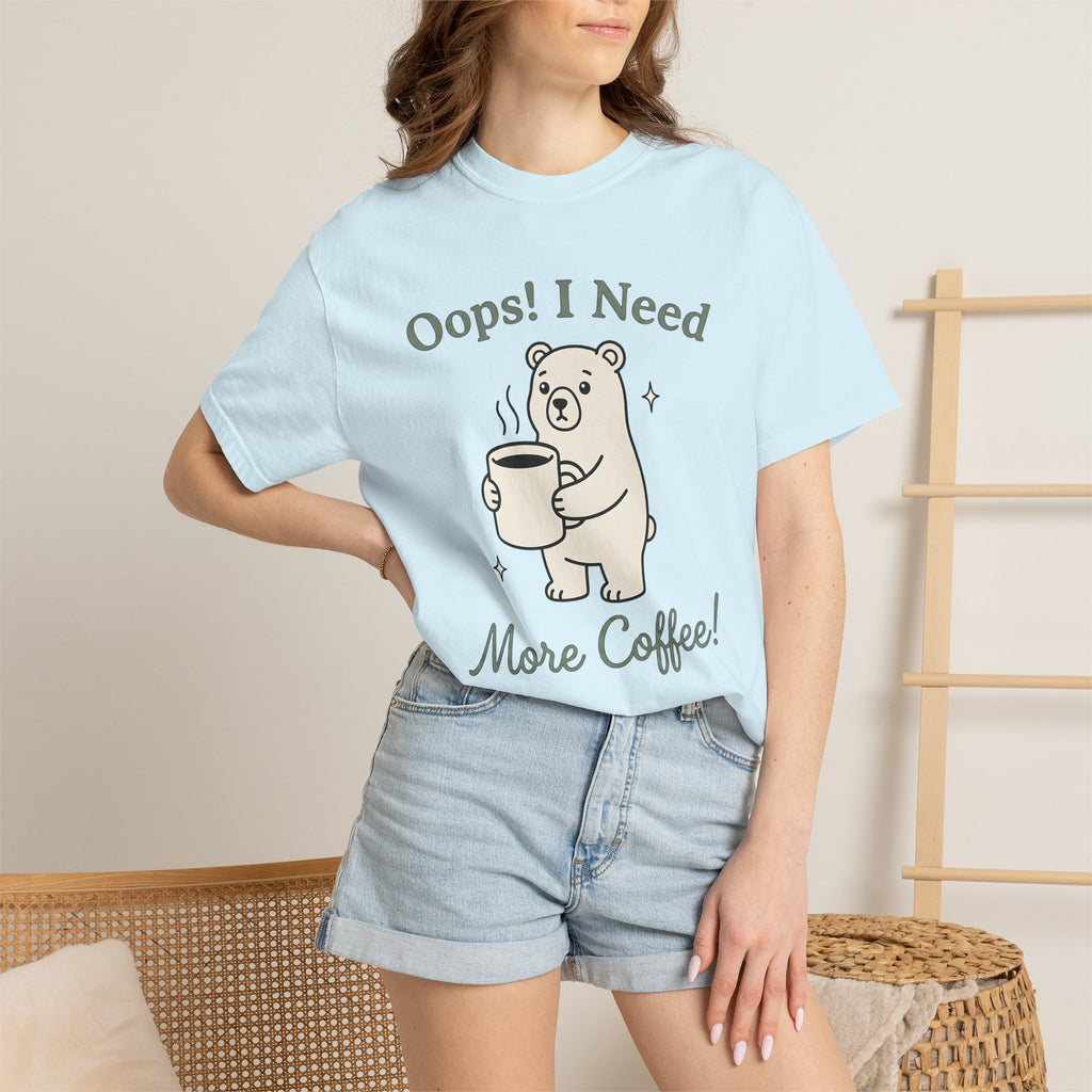 Bear Coffee Mug Shirt Coffee Wildlife Gift Women Cartoon Tee Coffee Mug T-Shirt Coffee Fan Cute Tshirt Animal Graphic Clean Twinkle Tshirt