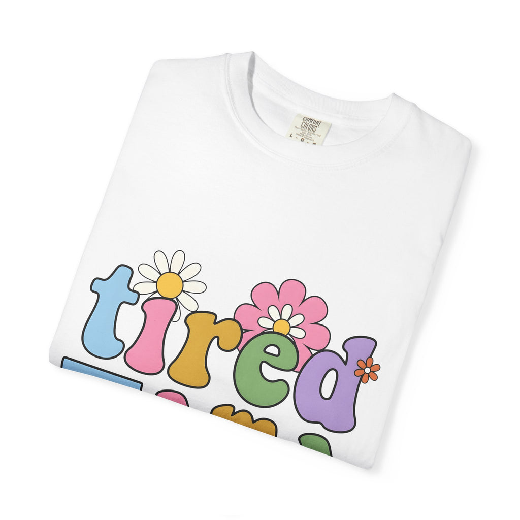 Daisy Bloom Font Shirt Moms Kid Care Gift Women Hippie Tee Floral Typography T-Shirt Motherhood Fan Boho Tshirt Childcare Graphic Old School