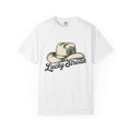 Cowboy Hat Shirt St Patrick's Day Country Gift Women Old School Tee Stetson T-Shirt Irish Fan Retro Tshirt Rural Graphic Line Art Shamrock