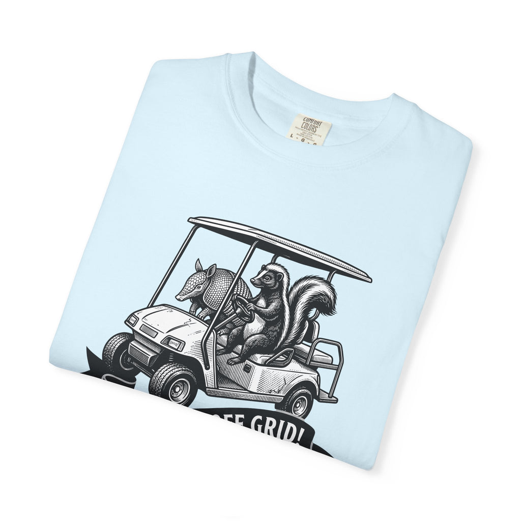 Wildlife Golf Cart Shirt Boho Chic Travel Gift Women Retro Tee Golf Cart T-Shirt Bohemian Fan Vintage Tshirt Adventure Graphic Sketch Flag