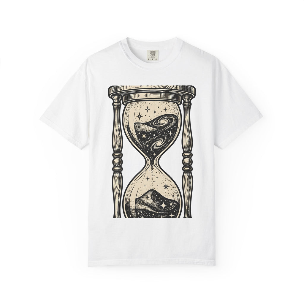 Hourglass Nebula Shirt Space Horoscopes Gift Women Drawing Tee Engraved Hourglass Space Fan Nebula Tshirt Astrology Graphic Classic Stars