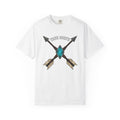 Crossed Arrows Shirt Boho Chic Exploration Gift Women Line Art Tee Arrow T-Shirt Bohemian Fan Illustrated Tshirt Travel Graphic Hand Drawn