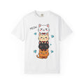 Stacked Kittens Shirt Cat Fauna Gift Women Adorable Tee Kittens T-Shirt Cat Fan Feline Tshirt Wildlife Graphic Illustration Crystals Tshirt