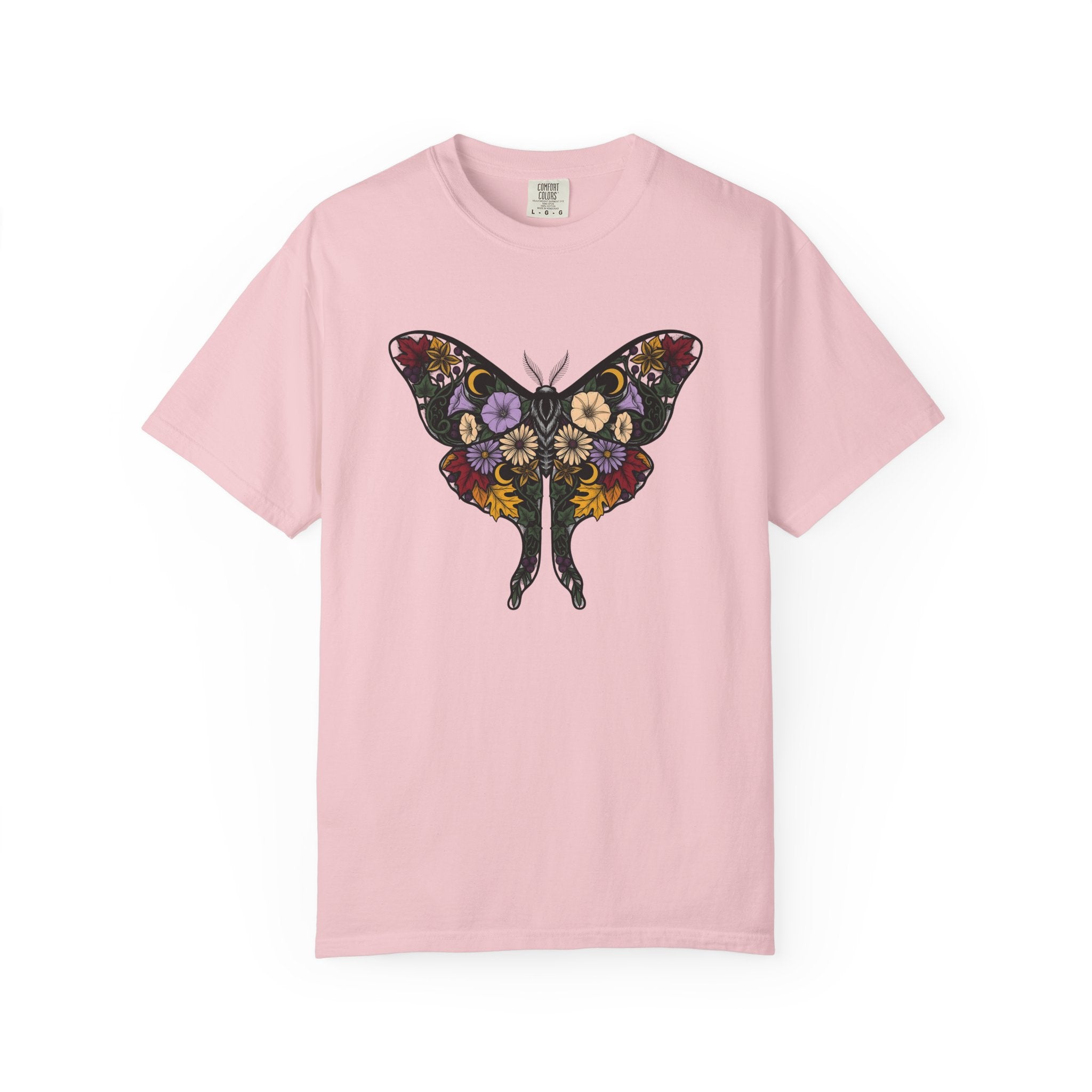 Butterfly Flower Shirt Nature Plants Gift Women Floral Tee Butterfly T-Shirt Outdoors Enthusiast Botanical Tshirt Floral Graphic Retro