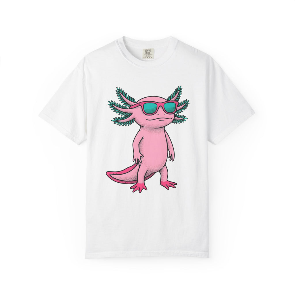 Axolotl Glasses Shirt Animals Satire Gift Women Animated Tee Axolotl Specs T-Shirt Animal Fan Cartoon Tshirt Parody Graphic Old School