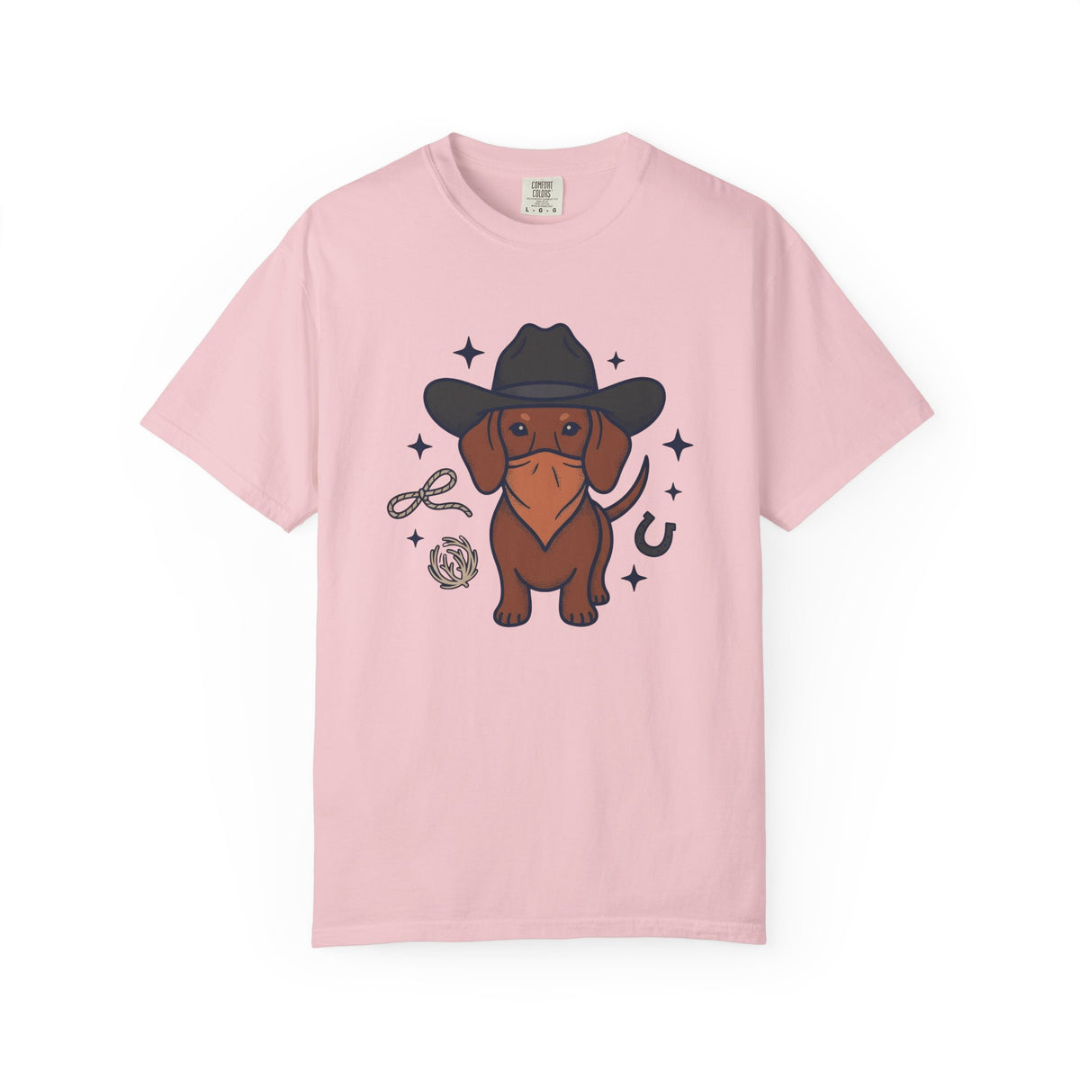 Rodeo Dog Shirt Dog Western Wear Unisex Gift Hand Drawn Tee Cowdog T-Shirt Dog