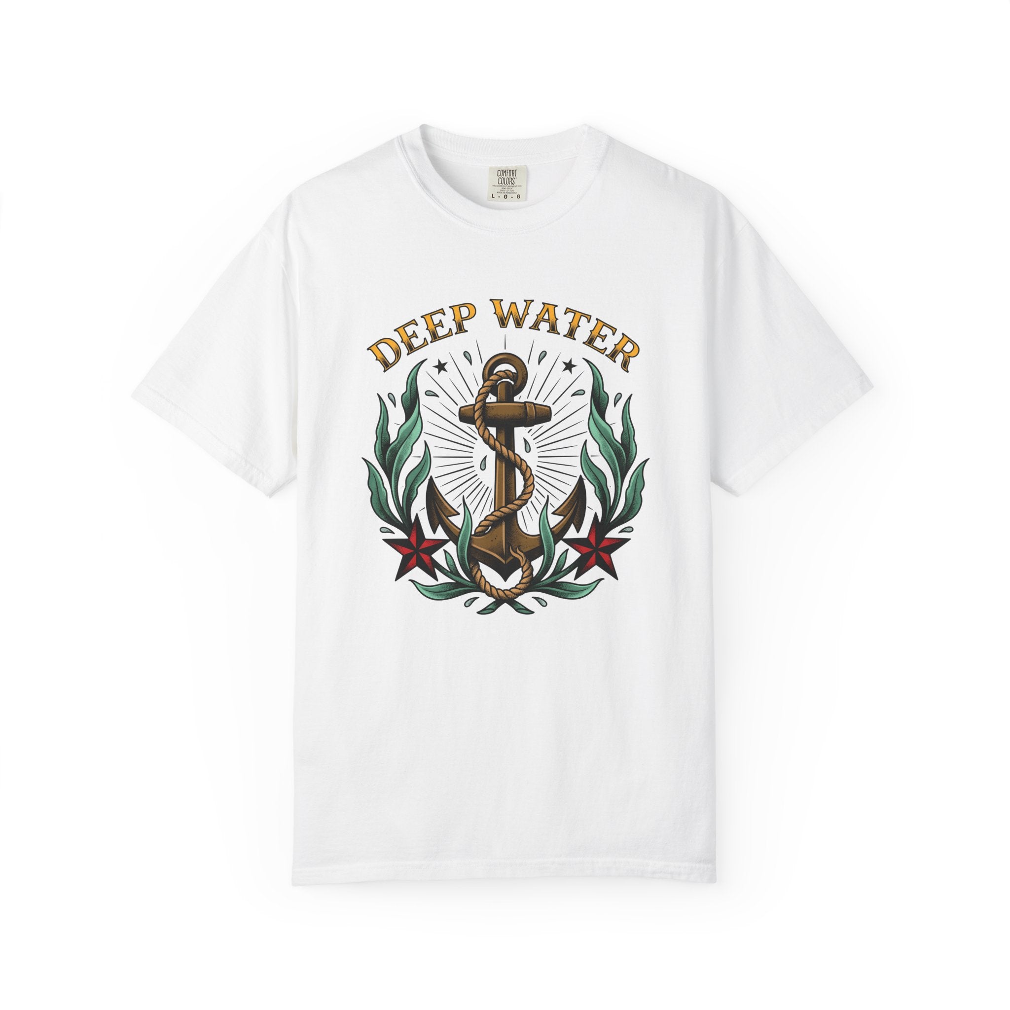 Anchor Bloom Shirt Boho Chic Sailing Gift Women Illustrative Tee Floral T-Shirt Bohemian Fan Hand Drawn Tshirt Nautical Graphic Sketch Line