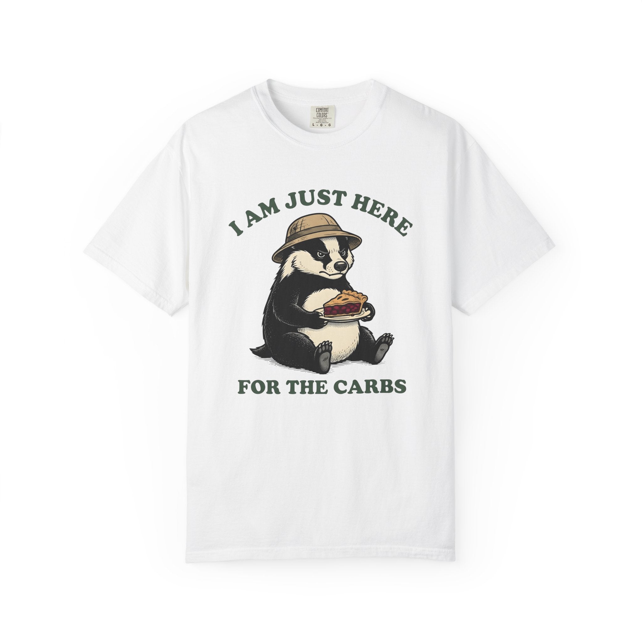 Badger Cake Shirt Desserts Critters Gift Women Heritage Tee Cake T-Shirt Pastry Fan Vintage Tshirt Animal Graphic Outline Pith Helmet Tshirt