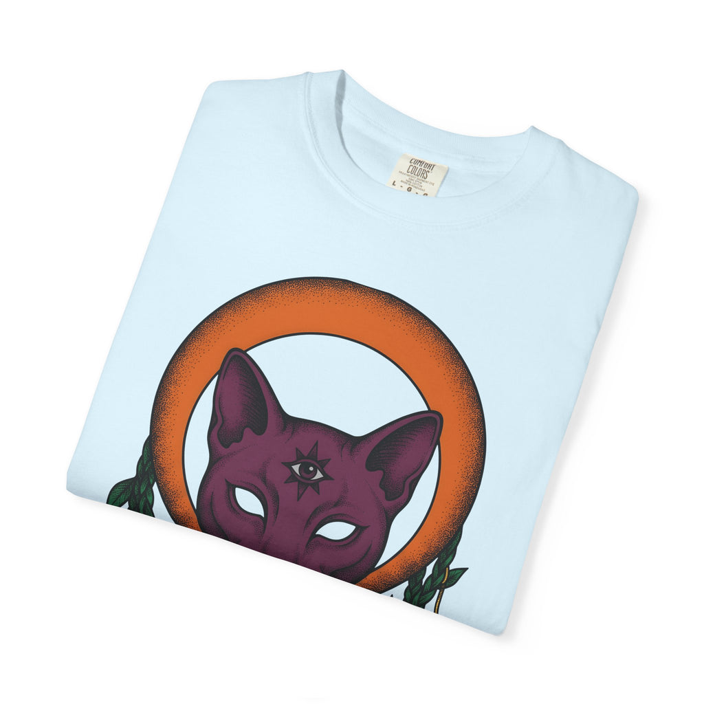 Magical Cat Shirt Boho Chic Metaphysical Gift Women Tribal Tee Kitty T-Shirt Bohemian Fan Ethnic Tshirt Spiritual Graphic Abstract Crescent