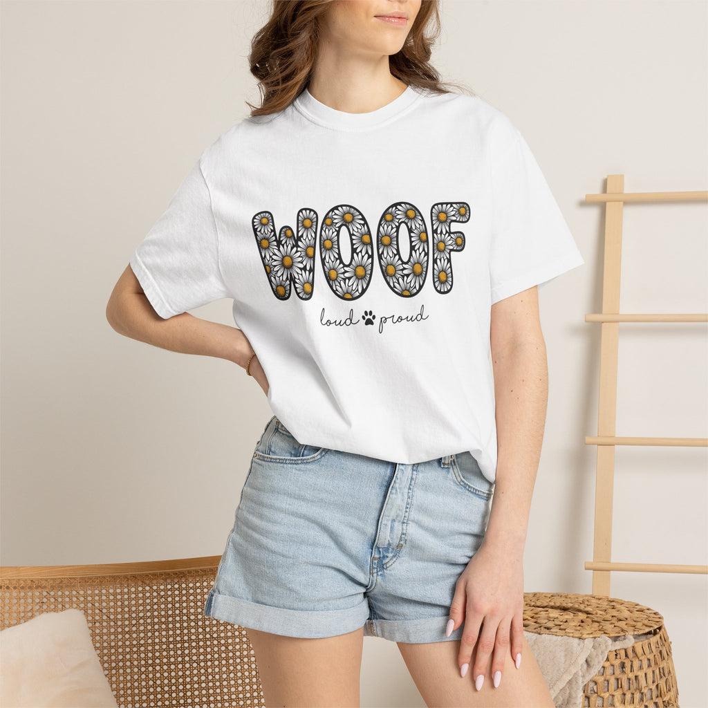 Daisy Bloom Text Shirt Dog Garden Gift Women Hippie Tee Flower T-Shirt Dog Fan Boho Tshirt Yard Graphic Vintage Animal Track Tshirt