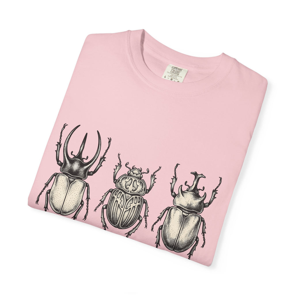Beetle Graphic Shirt Insects Nature Gift Women Vintage Tee Bug T-Shirt Bug Fan Insect Tshirt Environmental Graphic Hand Drawn Insect Tshirt