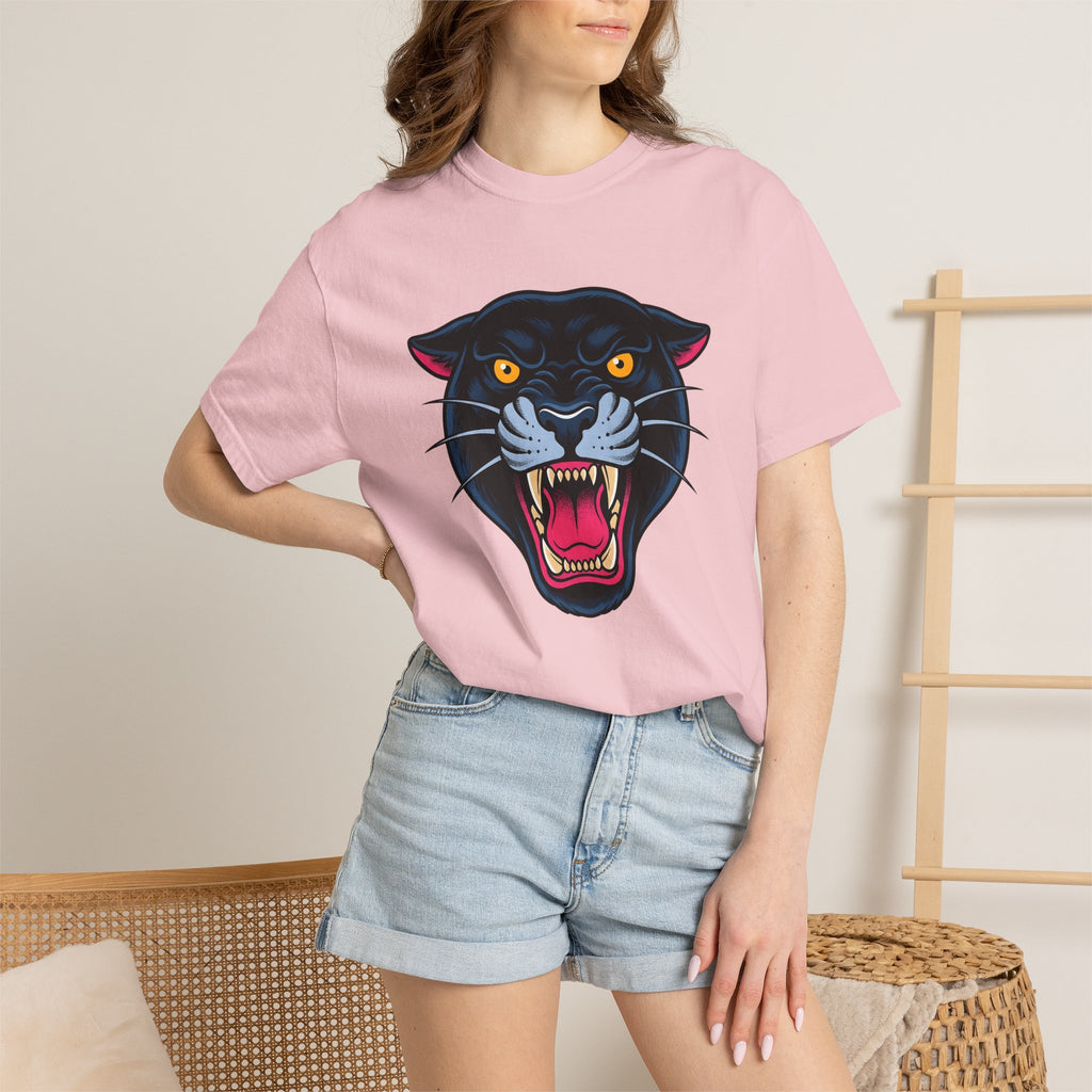 Black Panther Shirt Animal Art Gift Women Bold Tee Panther T-Shirt Wildlife Fan Bold Art Tshirt Artistic Graphic Illustration Classic Sharp